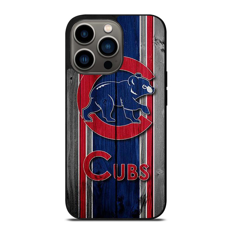 CHICAGO CUBS WOODEN LOGO iPhone 13 Pro Case Cover
