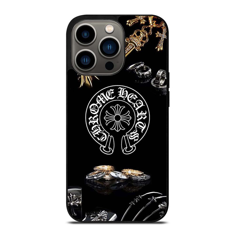 CHROME HEARTS METAL LOGO iPhone 13 Pro Case Cover