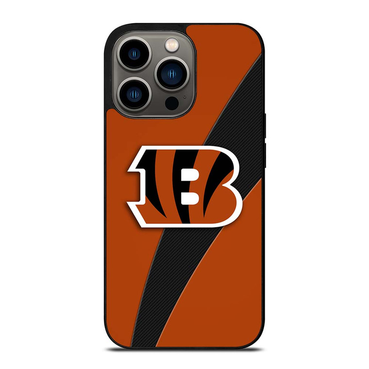 CINCINNATI BENGALS TIGER PATTERN iPhone 13 Pro Case Cover