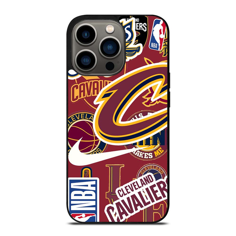 CLEVELAND CAVALIERS NBA STICKER BOMB iPhone 13 Pro Case Cover