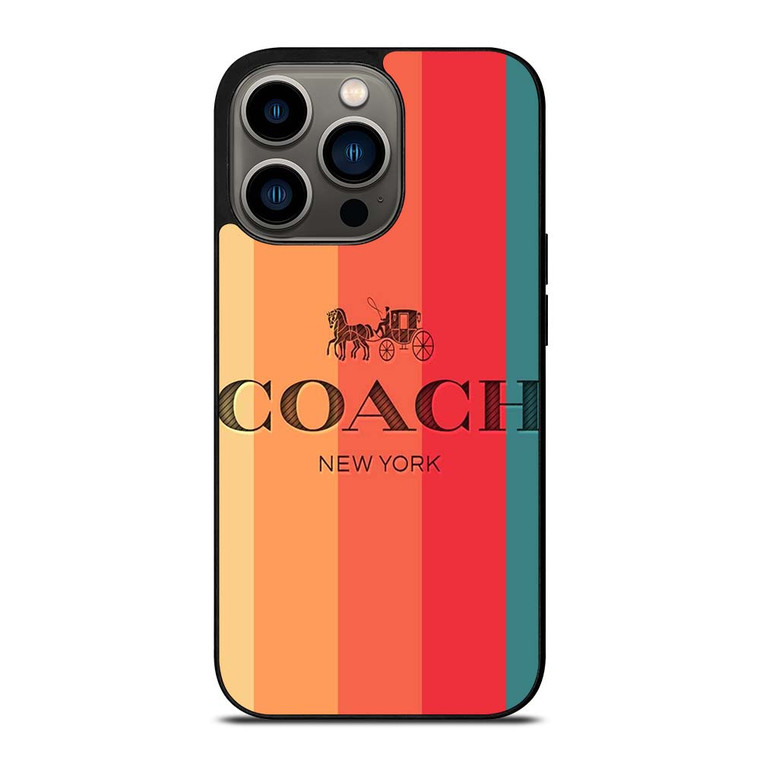 COACH NEW YORK STRIPES 2 iPhone 13 Pro Case Cover