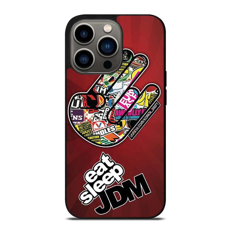 EAT SLEEP JDM LOGO iPhone 13 Pro Case Cover