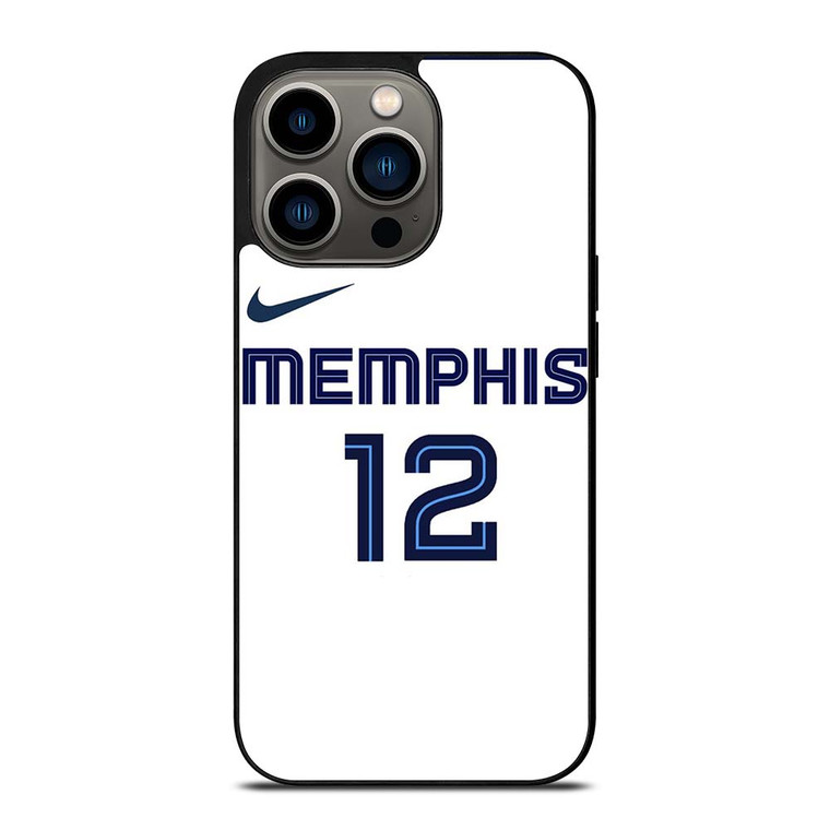 JA MORANT MEMPHIS GRIZZLIES WHITE iPhone 13 Pro Case Cover