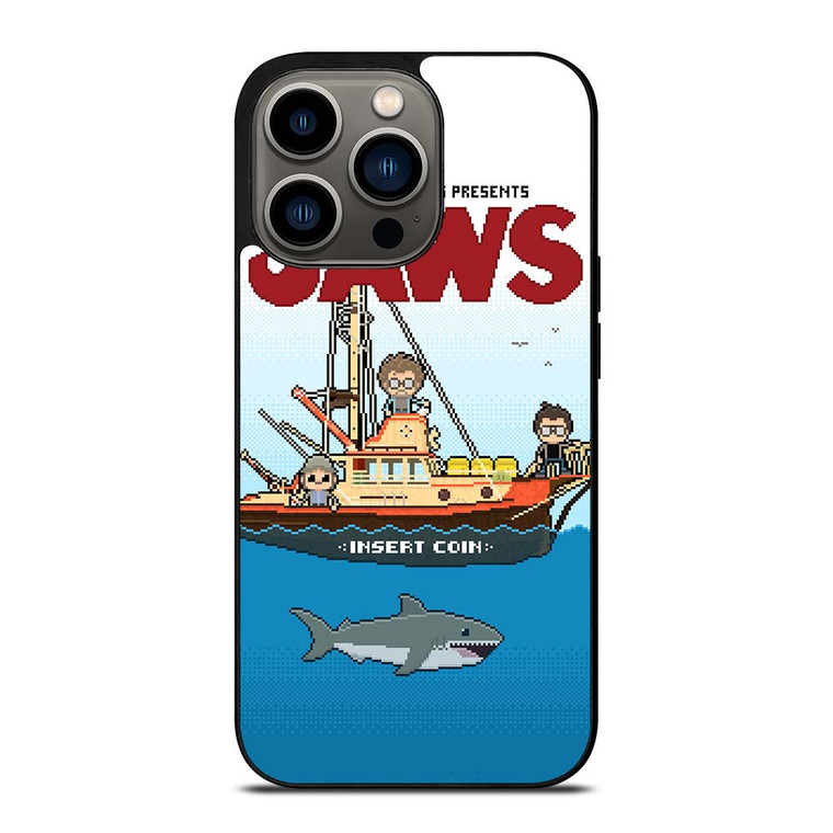 JAWS LOGO 8 BIT iPhone 13 Pro Case Cover