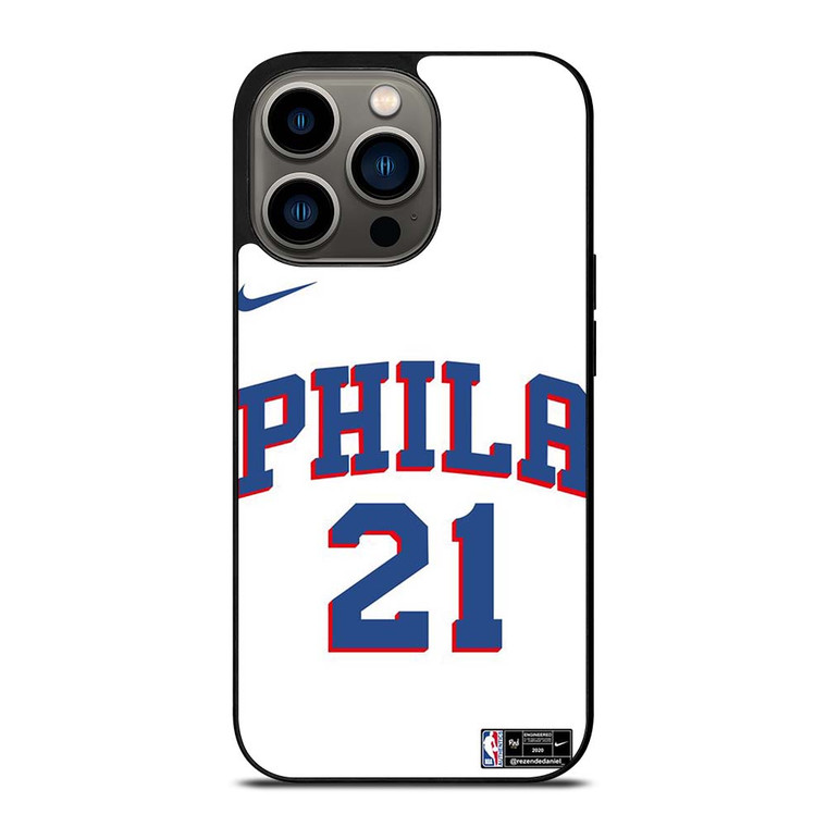 JOEL EMBIID PHILADELPHIA SIXERS KIT iPhone 13 Pro Case Cover