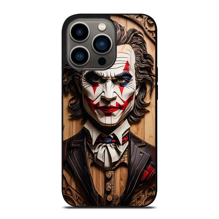 JOKER FACE WOOD iPhone 13 Pro Case Cover