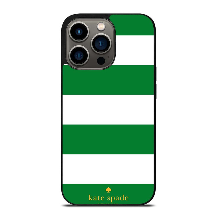 KATE SPADE GREEN STRIPE iPhone 13 Pro Case Cover