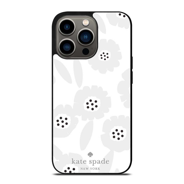 KATE SPADE GREY FLOWER iPhone 13 Pro Case Cover