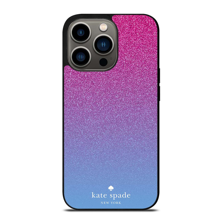 KATE SPADE NEW YORK PINK BLUE GLITTER iPhone 13 Pro Case Cover