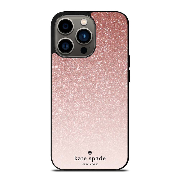 KATE SPADE NEW YORK ROSE WHITE GLITTER iPhone 13 Pro Case Cover