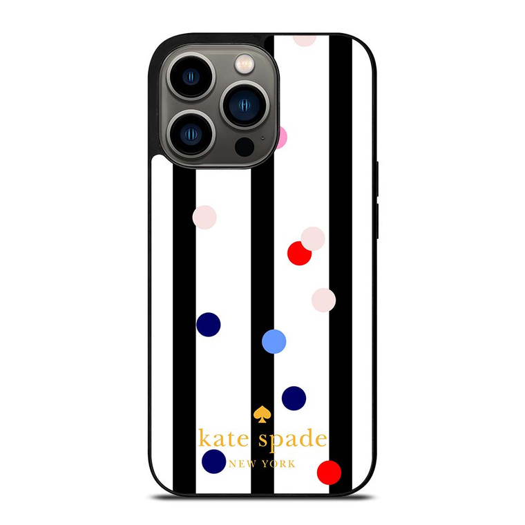 KATE SPADE STRIPE POLKADOTS iPhone 13 Pro Case Cover