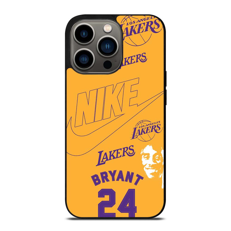KOBER BRYANT LAKERS NIKE YELLOW iPhone 13 Pro Case Cover