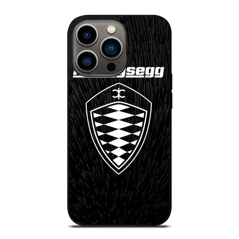 KOENIGSEGG LOGO BLACK PATTERN iPhone 13 Pro Case Cover