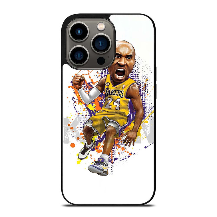 LA LAKERS KOBE BRYANT CARTOON iPhone 13 Pro Case Cover