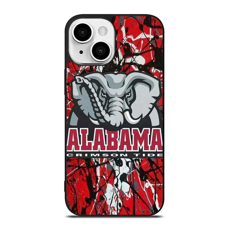 ALABAMA CRIMSON TIDE SPLASHED LOGO iPhone 13 Mini Case Cover