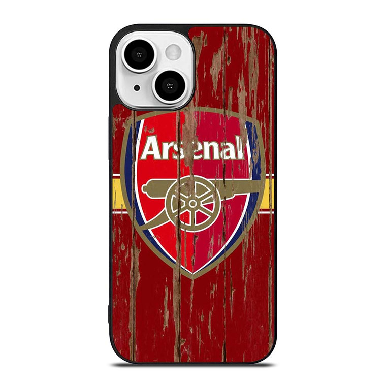ARSENAL FC WOODEN LOGO iPhone 13 Mini Case Cover