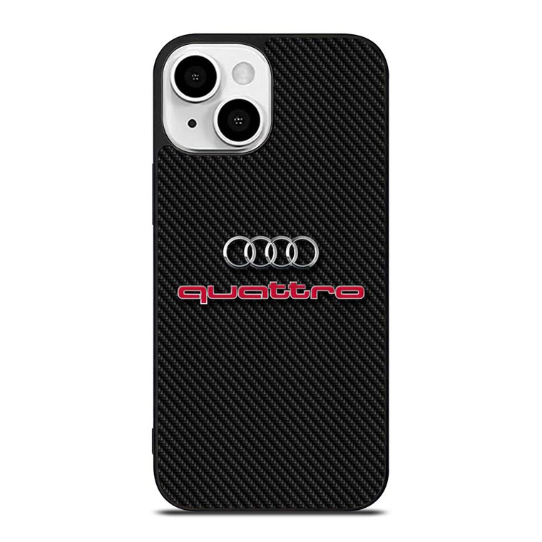 AUDI QUATTRO CARBON LOGO iPhone 13 Mini Case Cover AUDI QUATTRO CARBON LOGO iPhone 13 Mini Case Cover