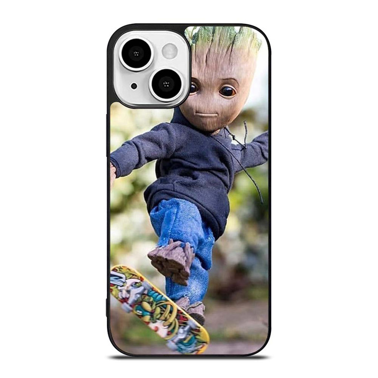 BABY GROOT SKATEBOARD iPhone 13 Mini Case Cover