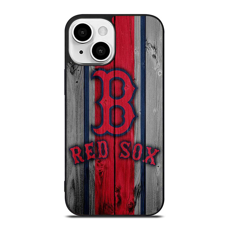 BOSTON RED SOX WOODEN LOGO iPhone 13 Mini Case Cover