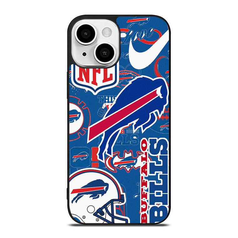 BUFFALO BILLS NFL STICKER BOMB iPhone 13 Mini Case Cover