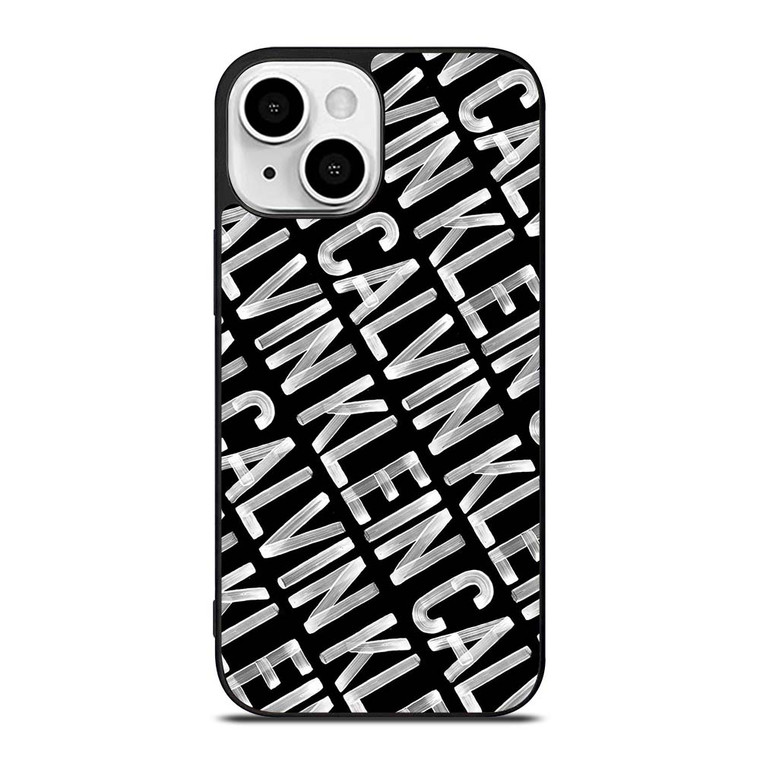 CALVIN KLEIN LOGO PATTERN iPhone 13 Mini Case Cover