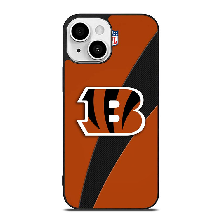 CINCINNATI BENGALS TIGER PATTERN iPhone 13 Mini Case Cover