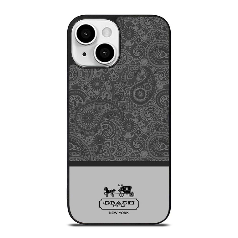 COACH NEW YORK GREY BATIK iPhone 13 Mini Case Cover