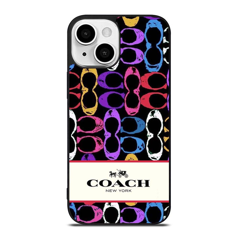 COACH NEW YORK PATTERN COLOR iPhone 13 Mini Case Cover
