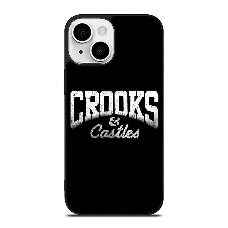CROOKS AND CASTLES LOGO BLACK iPhone 13 Mini Case Cover