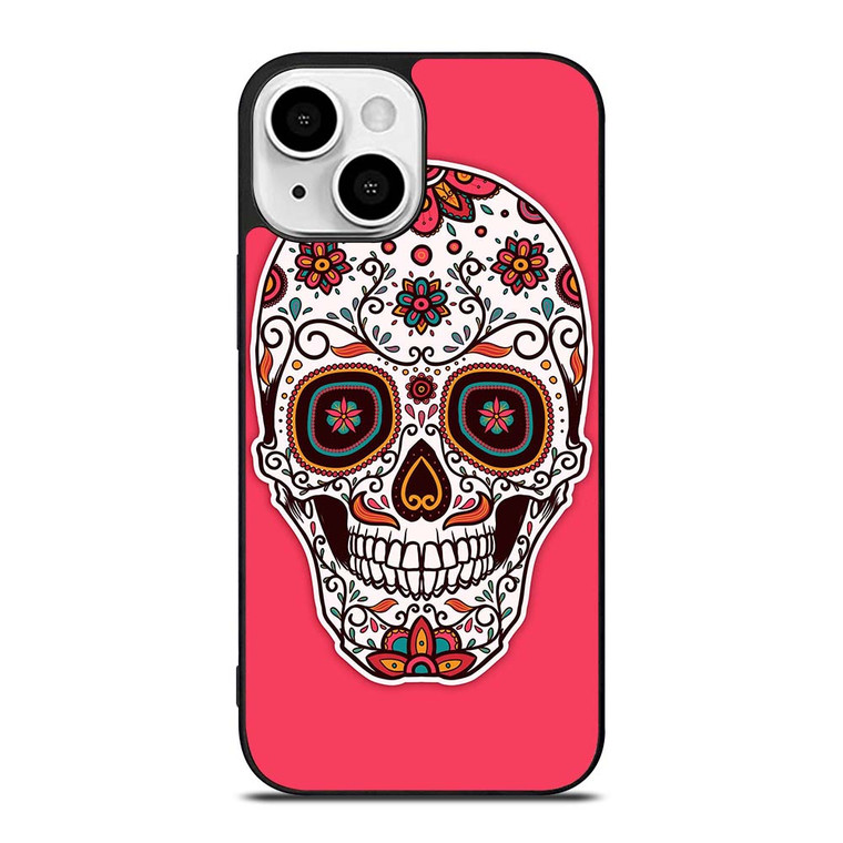 DAY OF THE DEAD PINK iPhone 13 Mini Case Cover
