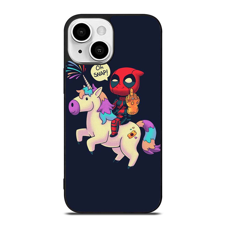 DEADPOOL UNICORN MIDDLE FINGERS iPhone 13 Mini Case Cover