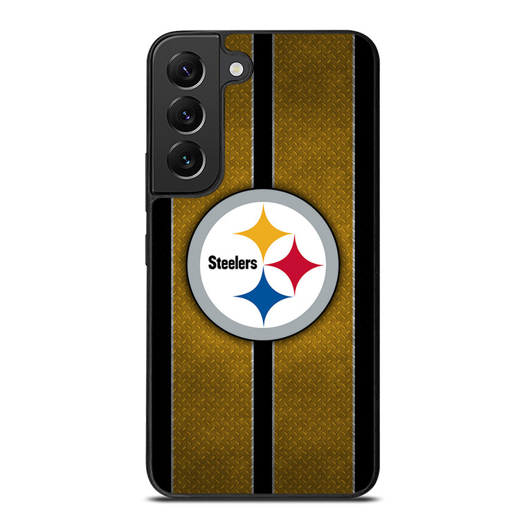 PITTSBURGH STEELERS NFL METAL STRIPE Samsung Galaxy S22 Plus Case Cover