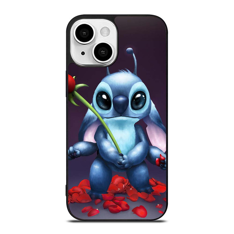 DISNEY STITCH AND ROSE FLOWER iPhone 13 Mini Case Cover