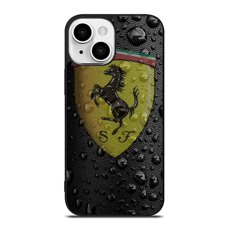 FERRARI DROP WATER BLACK iPhone 13 Mini Case Cover