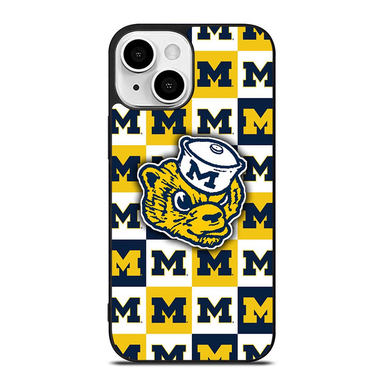 FOOTBALL MASCOT MICHIGAN WOLVERINES iPhone 13 Mini Case Cover