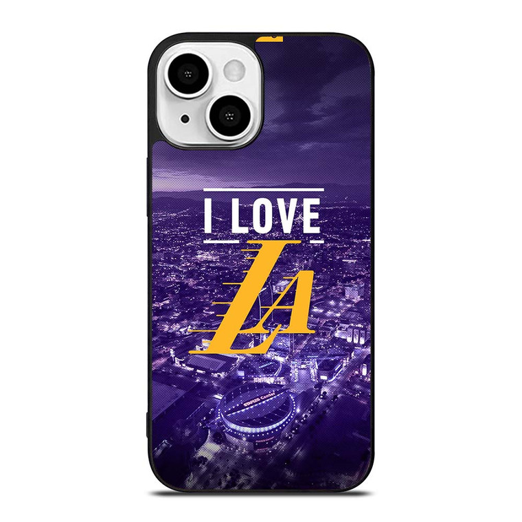 I LOVE LA LAKERS NBA LOGO iPhone 13 Mini Case Cover