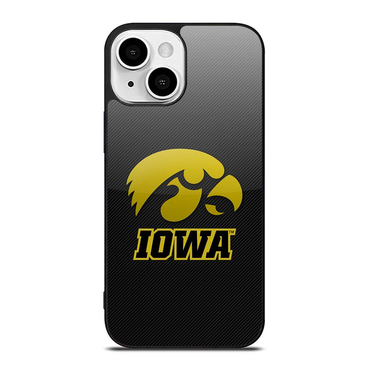 IOWA HAWKEYES CARBON iPhone 13 Mini Case Cover
