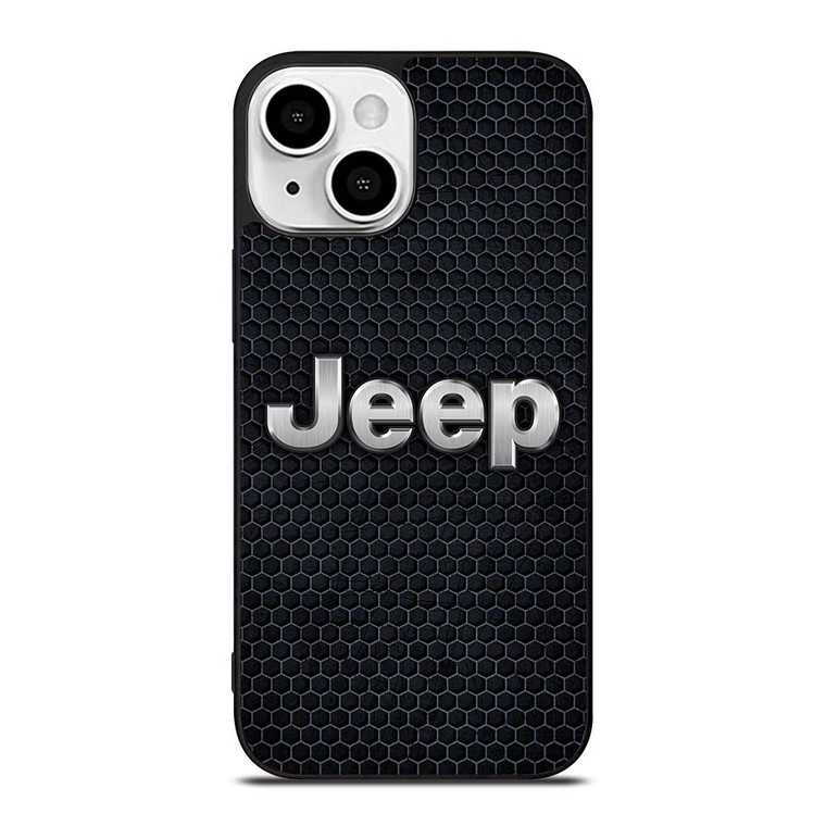 JEEP BLACK METAL LOGO iPhone 13 Mini Case Cover