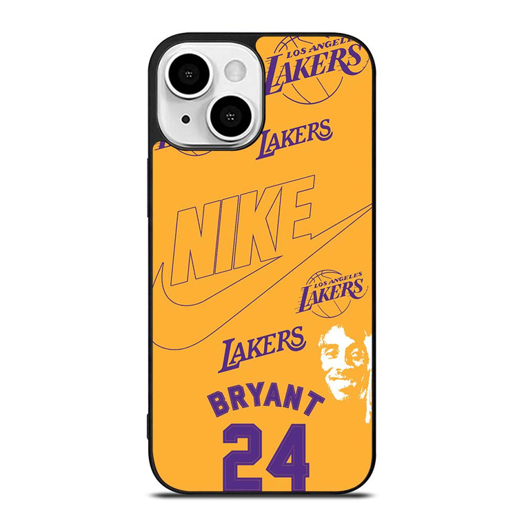 KOBER BRYANT LAKERS NIKE YELLOW iPhone 13 Mini Case Cover