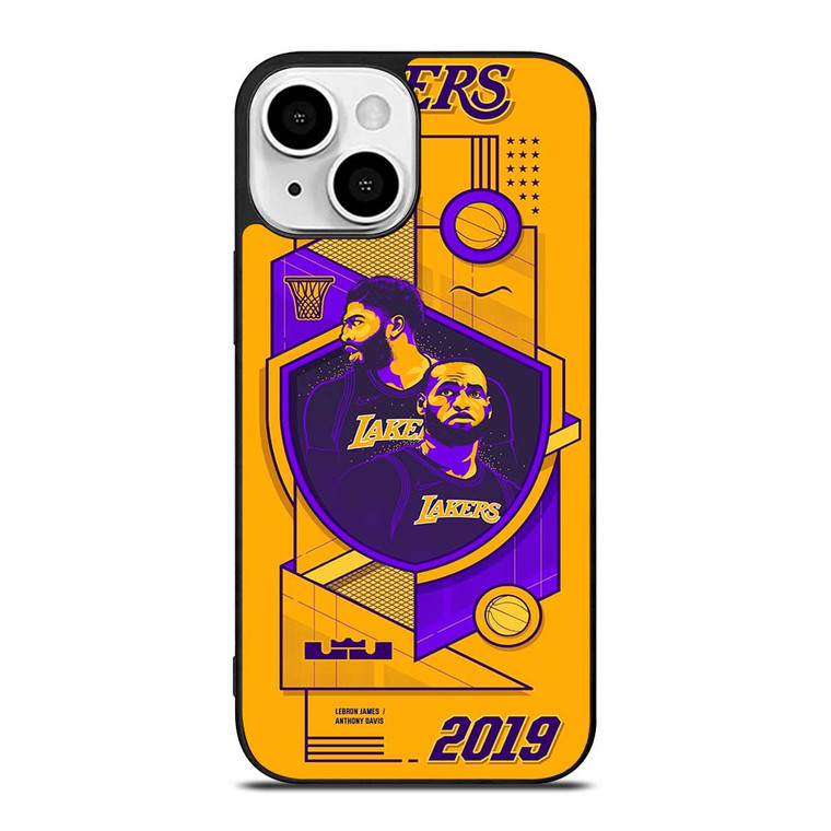 LA LAKERS LEBRON JAMES & ANTHONY DAVIS iPhone 13 Mini Case Cover LA LAKERS LEBRON JAMES & ANTHONY DAVIS iPhone 13 Mini Case Cover