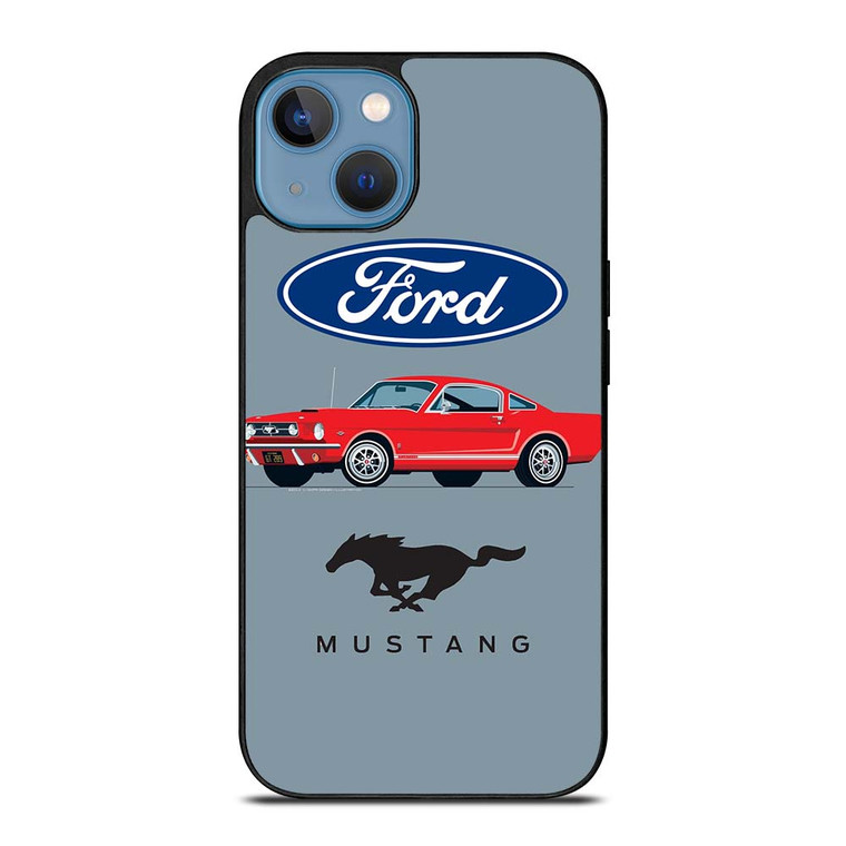 1965 FORD MUSTANG ILLUSTRATION iPhone 13 Case Cover