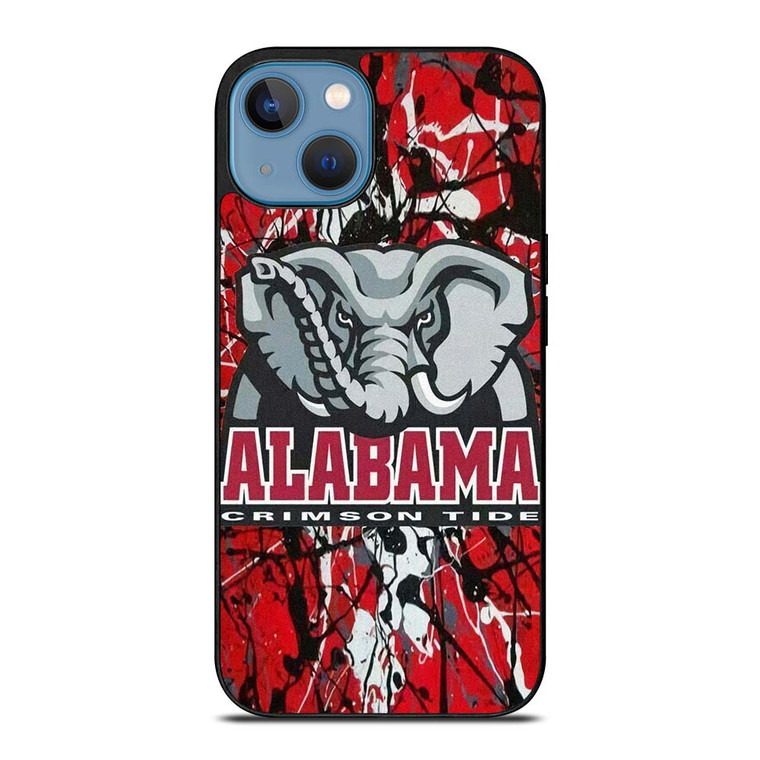ALABAMA CRIMSON TIDE SPLASHED LOGO iPhone 13 Case Cover