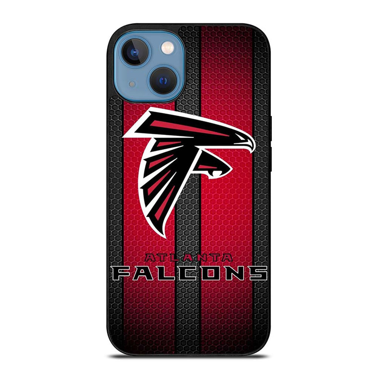 ATLANTA FALCONS METAL LOGO NFL iPhone 13 Case Cover