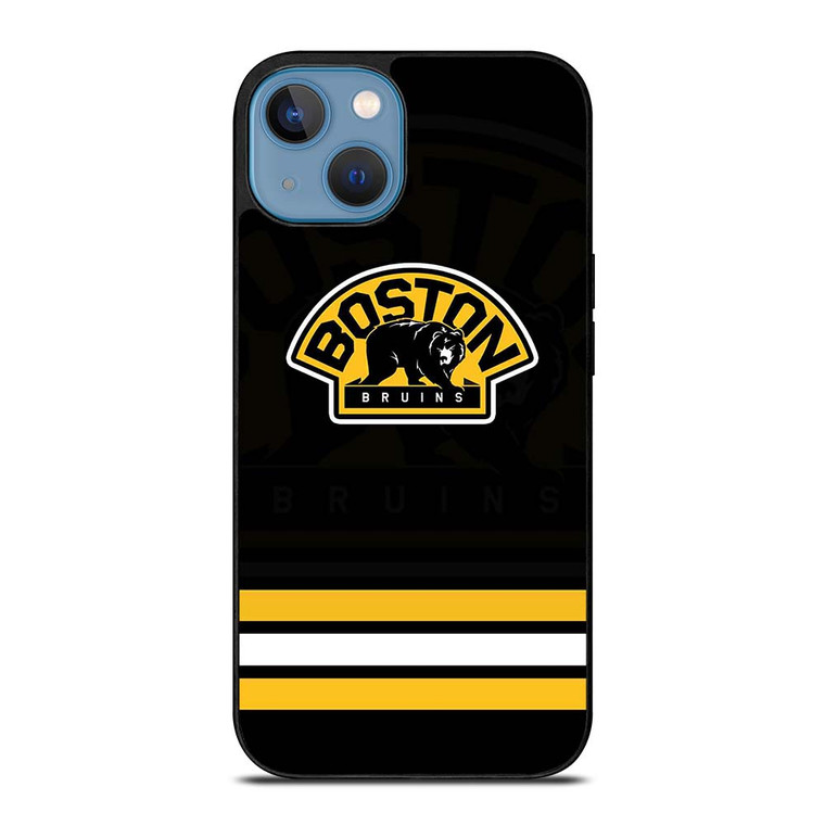 BOSTON BRUINS LOGO STRIPED iPhone 13 Case Cover