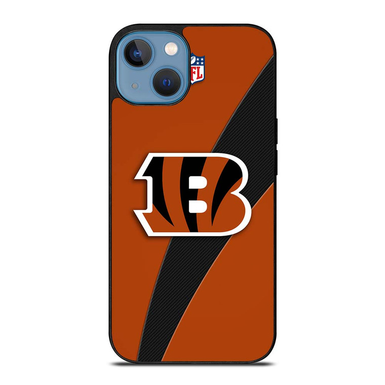 CINCINNATI BENGALS TIGER PATTERN iPhone 13 Case Cover