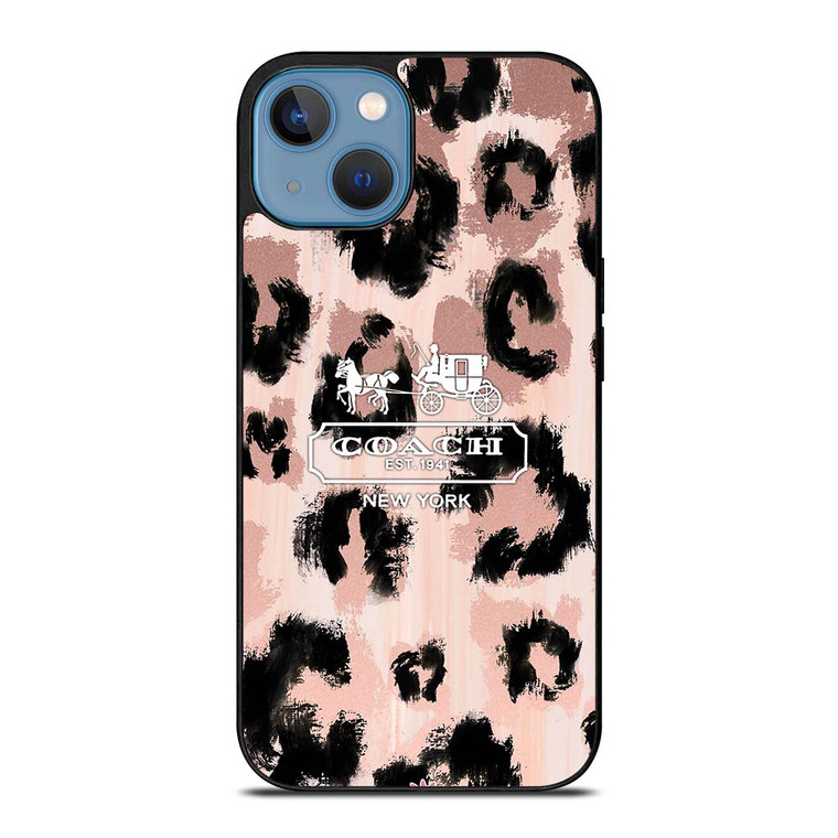 COACH NEW YORK LEOPARD SKIN iPhone 13 Case Cover