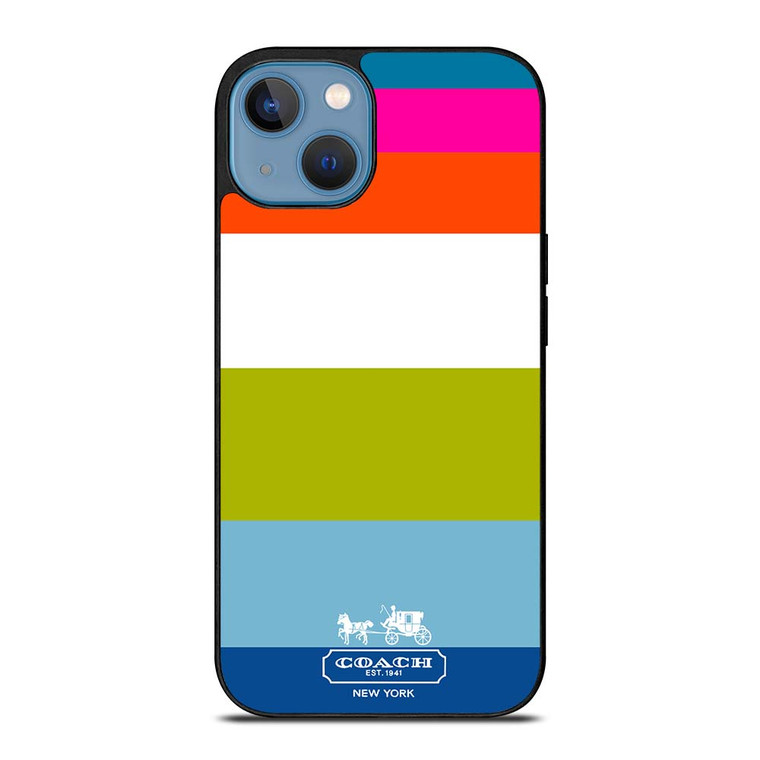 COACH NEW YORK STRIPE iPhone 13 Case Cover