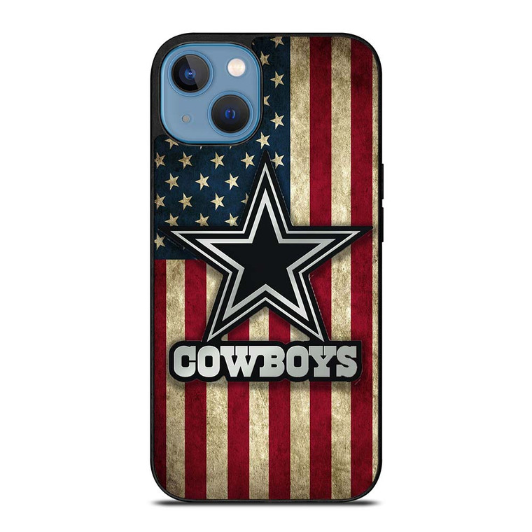 DALLAS COWBOYS AMERICAN FLAG iPhone 13 Case Cover