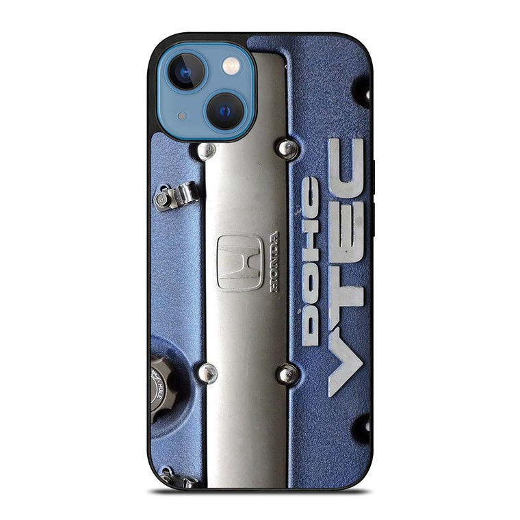 DOHC VTEC HONDA ENGINE BLUE iPhone 13 Case Cover
