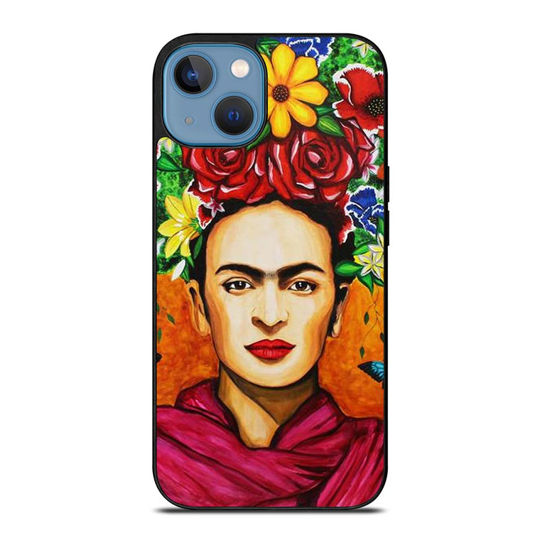 FRIDA KAHLO FLORAL ART iPhone 13 Case Cover